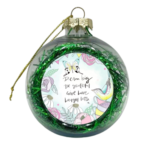 Dream big - xmas bauble by marie goodchild