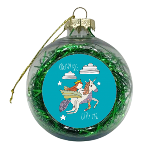 Dream Big Little One - xmas bauble by Nichola Cowdery