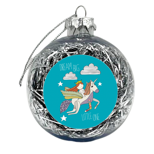 Dream Big Little One - xmas bauble by Nichola Cowdery