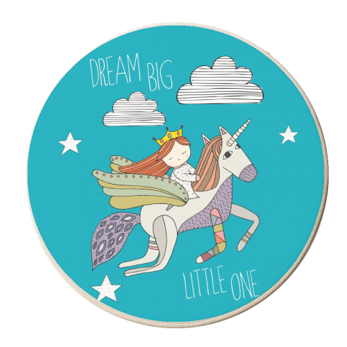 Dream Big Little One - personalised beer coaster by Nichola Cowdery
