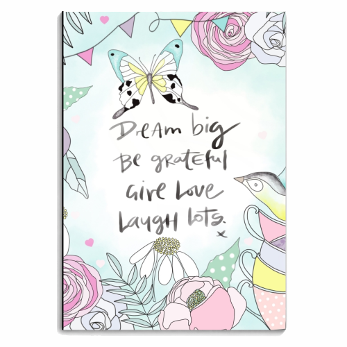 Dream big - personalised A4, A5, A6 notebook by marie goodchild