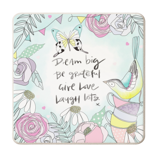 Dream big - personalised beer coaster by marie goodchild