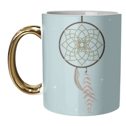 Dream Catcher - unique mug by Kitty & Rex Designs