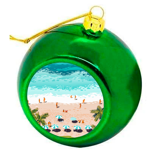 Dream in Colors Borrowed From The Sea | Ocean Tropical Beachy Summer | Swim Surf Travel Vacation - colourful christmas bauble by Uma Prabhakar Gokhale