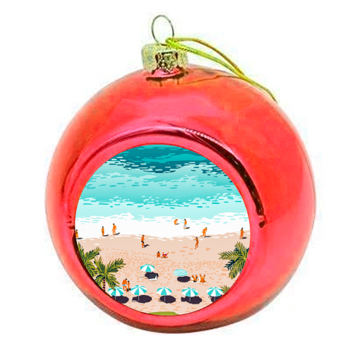 Dream in Colors Borrowed From The Sea | Ocean Tropical Beachy Summer | Swim Surf Travel Vacation - colourful christmas bauble by Uma Prabhakar Gokhale