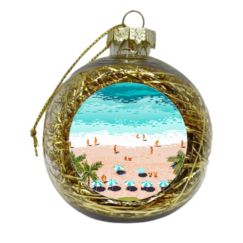 Dream in Colors Borrowed From The Sea | Ocean Tropical Beachy Summer | Swim Surf Travel Vacation - xmas bauble by Uma Prabhakar Gokhale