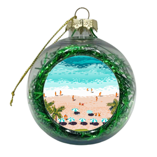 Dream in Colors Borrowed From The Sea | Ocean Tropical Beachy Summer | Swim Surf Travel Vacation - xmas bauble by Uma Prabhakar Gokhale