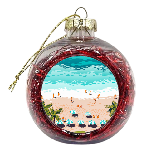 Dream in Colors Borrowed From The Sea | Ocean Tropical Beachy Summer | Swim Surf Travel Vacation - xmas bauble by Uma Prabhakar Gokhale
