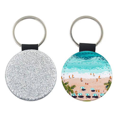 Dream in Colors Borrowed From The Sea | Ocean Tropical Beachy Summer | Swim Surf Travel Vacation - keyring by Uma Prabhakar Gokhale