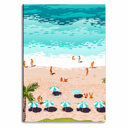 Dream in Colors Borrowed From The Sea | Ocean Tropical Beachy Summer | Swim Surf Travel Vacation - personalised A4, A5, A6 notebook by Uma Prabhakar Gokhale