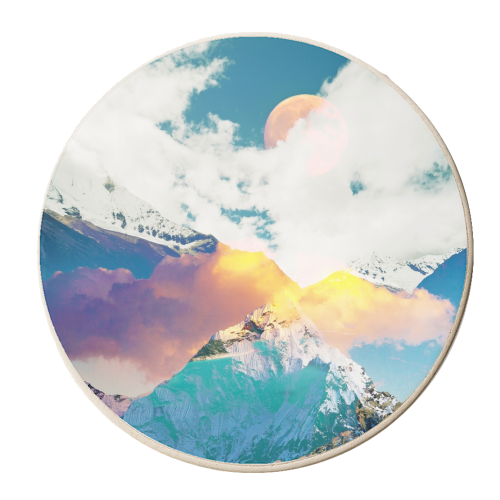 Dreaming Mountains - personalised beer coaster by Uma Prabhakar Gokhale