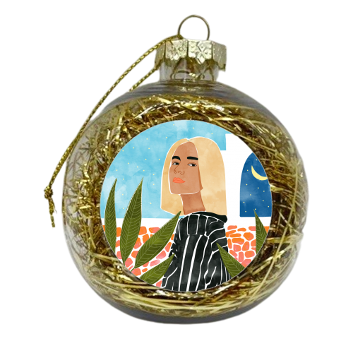 Dreams of a Starry Night - xmas bauble by Uma Prabhakar Gokhale