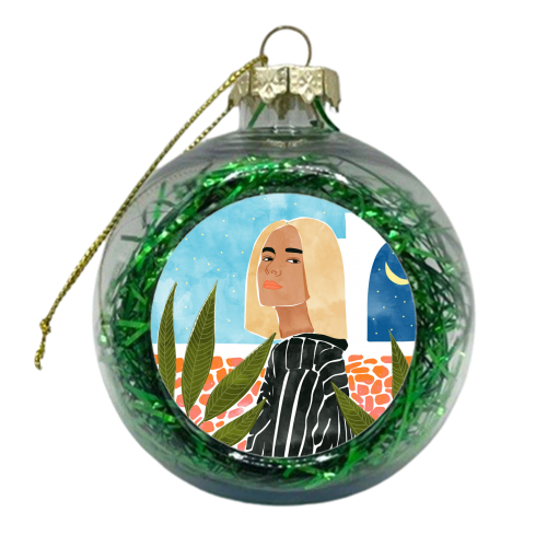 Dreams of a Starry Night - xmas bauble by Uma Prabhakar Gokhale