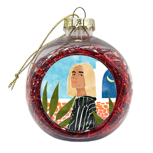 Dreams of a Starry Night - xmas bauble by Uma Prabhakar Gokhale