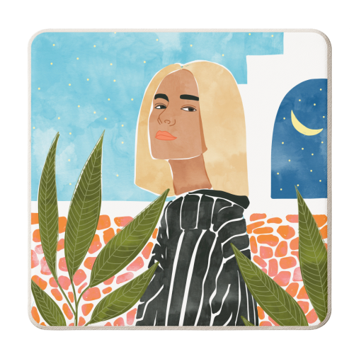 Dreams of a Starry Night - personalised beer coaster by Uma Prabhakar Gokhale