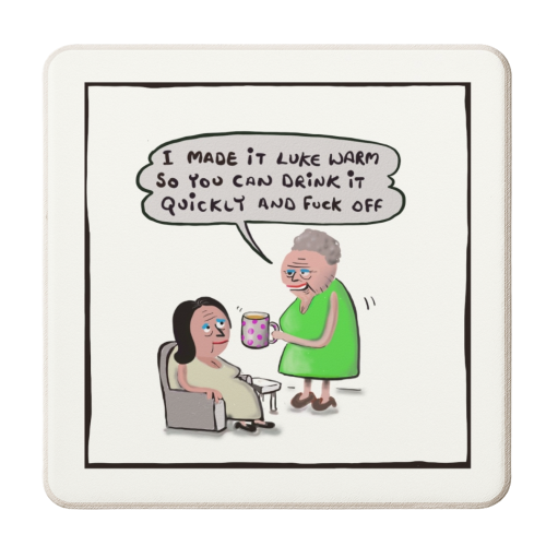 Drink It Quickly - personalised beer coaster by David Black