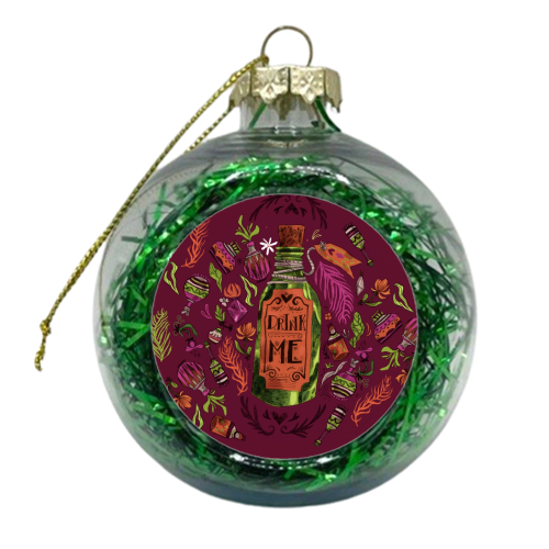 Drink Me. - xmas bauble by Nathan Collins