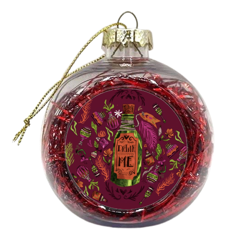 Drink Me. - xmas bauble by Nathan Collins