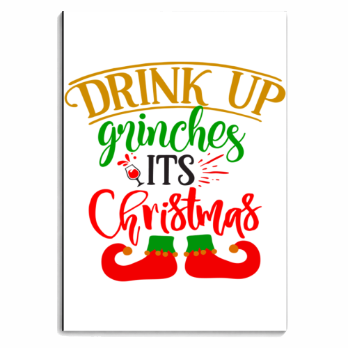 Drink up grinches it's Christmas - personalised A4, A5, A6 notebook by haris kavalla
