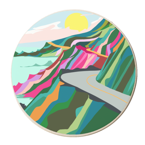 Driving Through The Highlands - personalised beer coaster by Uma Prabhakar Gokhale