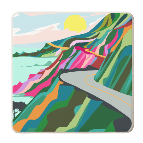 Driving Through The Highlands - personalised beer coaster by Uma Prabhakar Gokhale