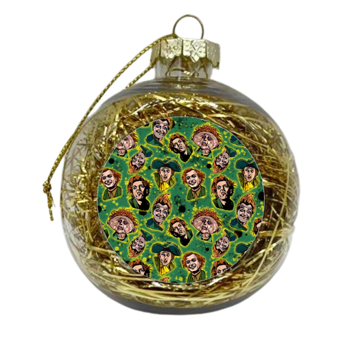 Drop Dead Fred Funny Film Movie Quote Inkblot - The Many Faces Of Drop Dead Fred - xmas bauble by Wallace Elizabeth