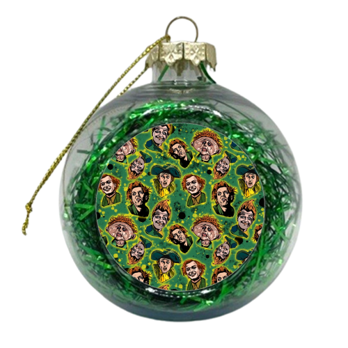 Drop Dead Fred Funny Film Movie Quote Inkblot - The Many Faces Of Drop Dead Fred - xmas bauble by Wallace Elizabeth