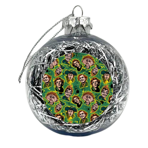 Drop Dead Fred Funny Film Movie Quote Inkblot - The Many Faces Of Drop Dead Fred - xmas bauble by Wallace Elizabeth