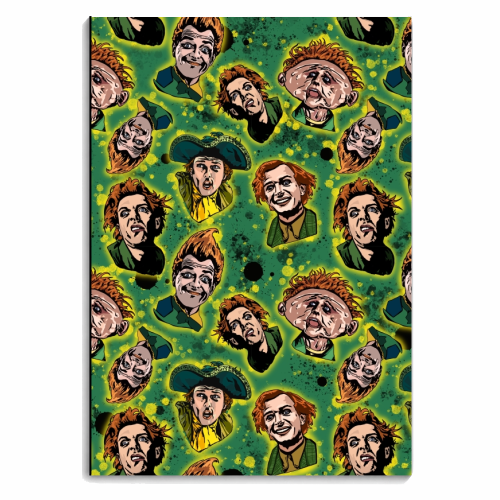 Drop Dead Fred Funny Film Movie Quote Inkblot - The Many Faces Of Drop Dead Fred - personalised A4, A5, A6 notebook by Wallace Elizabeth