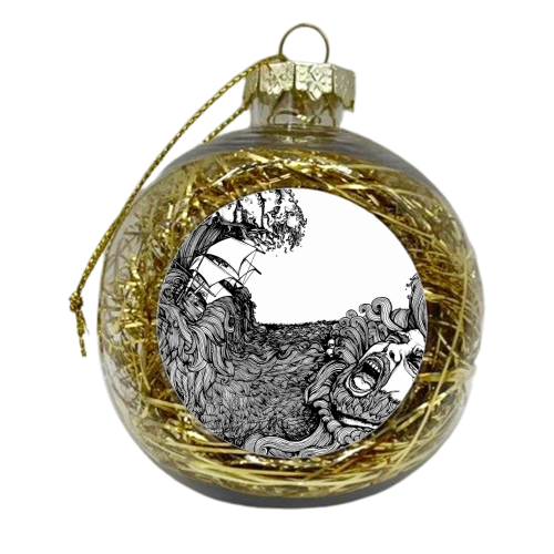 Drowning man - xmas bauble by Redmegreen