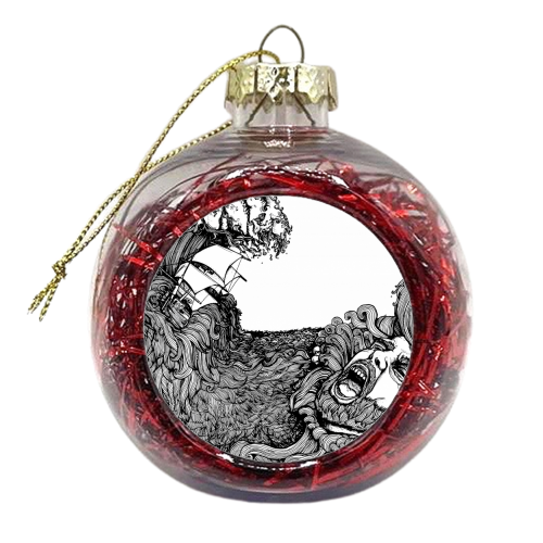 Drowning man - xmas bauble by Redmegreen