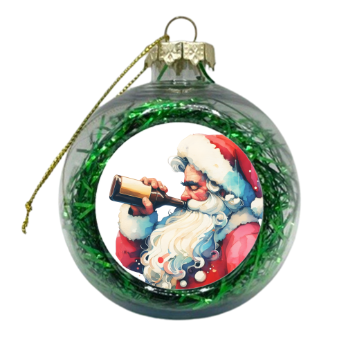 Drunk santa - xmas bauble by ara liliput