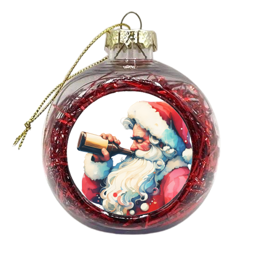 Drunk santa - xmas bauble by ara liliput