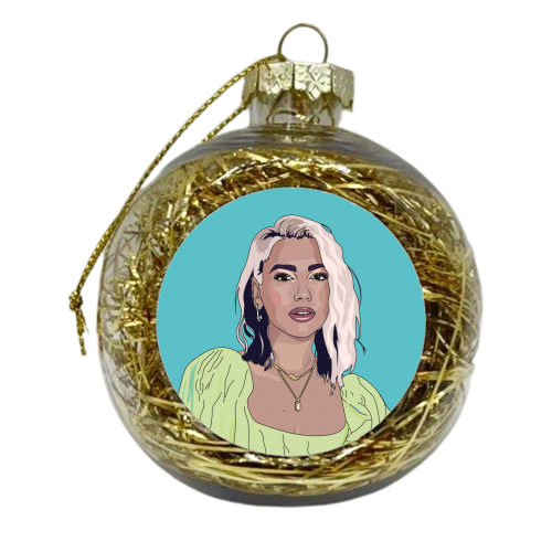 Dua Lipa Collection - xmas bauble by Catherine Critchley.
