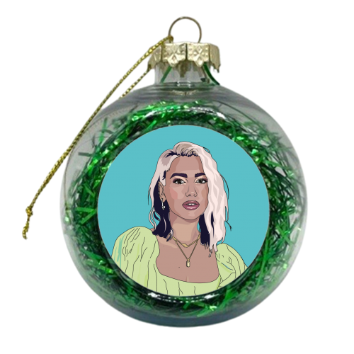 Dua Lipa Collection - xmas bauble by Catherine Critchley.