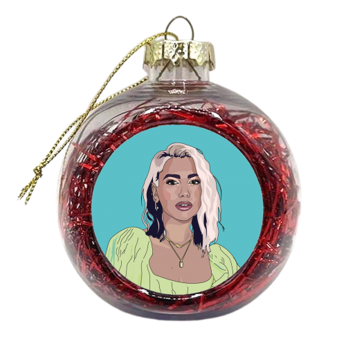 Dua Lipa Collection - xmas bauble by Catherine Critchley.