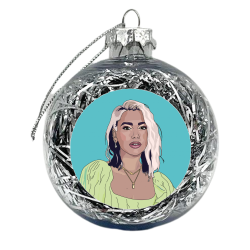 Dua Lipa Collection - xmas bauble by Catherine Critchley.