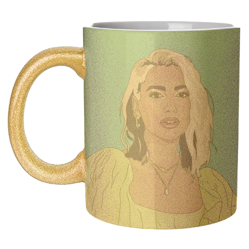 Dua Lipa Collection - unique mug by Catherine Critchley.