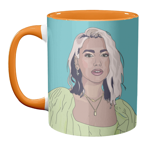 Dua Lipa Collection - unique mug by Catherine Critchley.