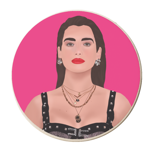 Dua Lipa - personalised beer coaster by Rock and Rose Creative
