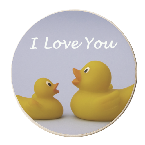 Ducky Love - personalised beer coaster by David Bond