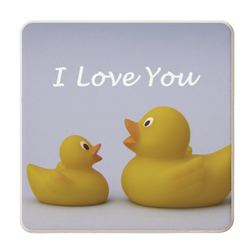 Ducky Love - personalised beer coaster by David Bond