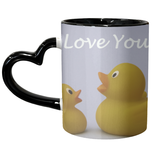 Ducky Love - unique mug by David Bond