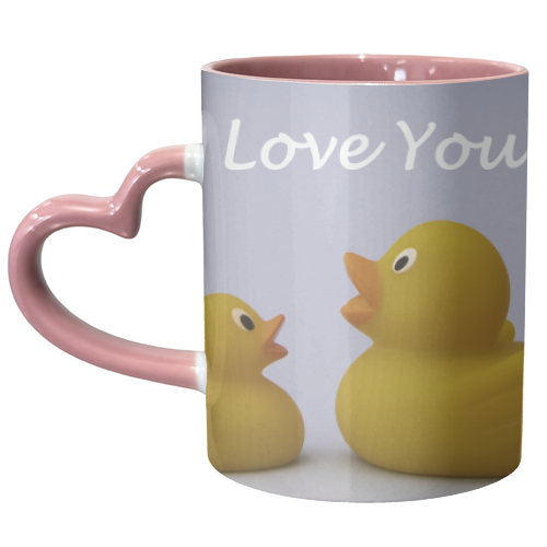 Ducky Love - unique mug by David Bond