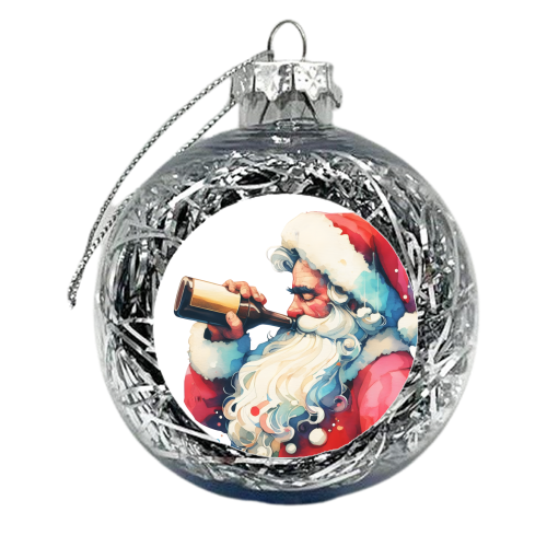 Drunk santa - xmas bauble by ara liliput