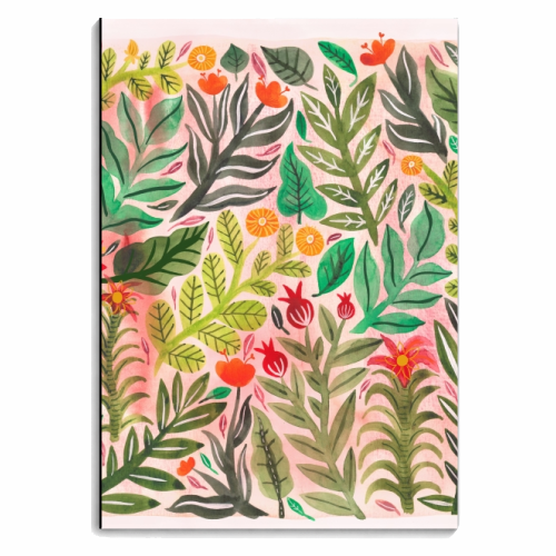 Dusky Pink Garden - personalised A4, A5, A6 notebook by Samantha Dolan