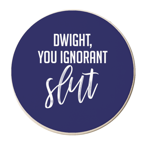 Dwight! - personalised beer coaster by Pink and Pip