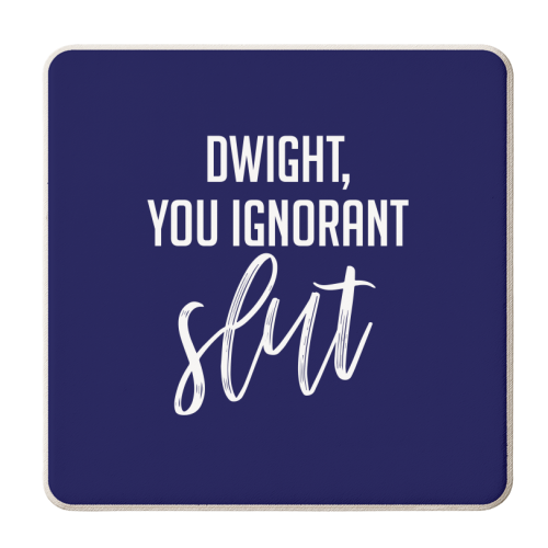 Dwight! - personalised beer coaster by Pink and Pip