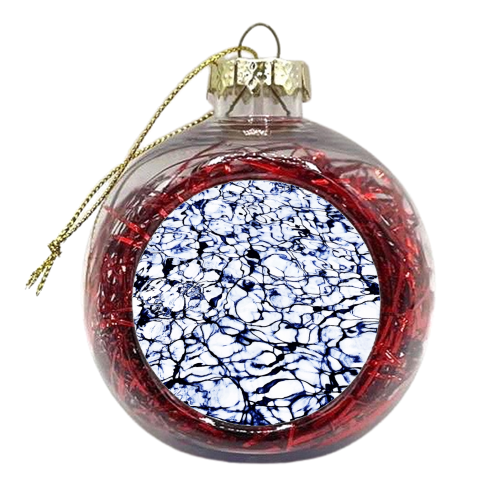 Dye Painted Waters - xmas bauble by Uma Prabhakar Gokhale