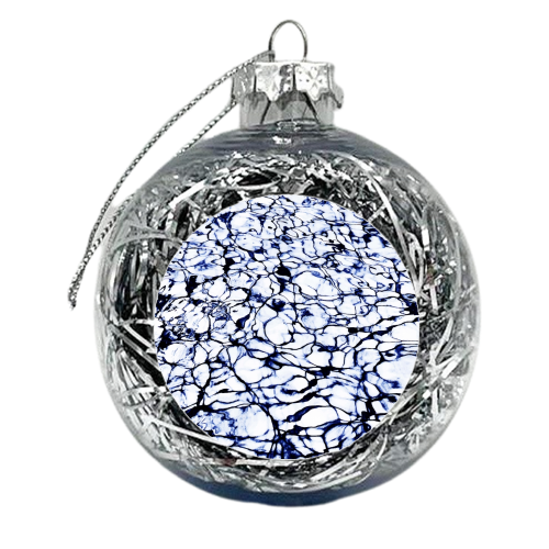 Dye Painted Waters - xmas bauble by Uma Prabhakar Gokhale